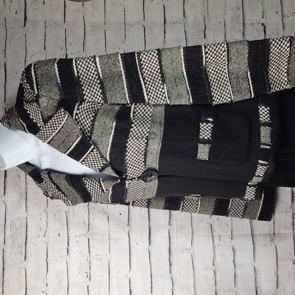 Joseph Ribkoff Multi Textured Wool Blend Jacket - Picture 4 of 11